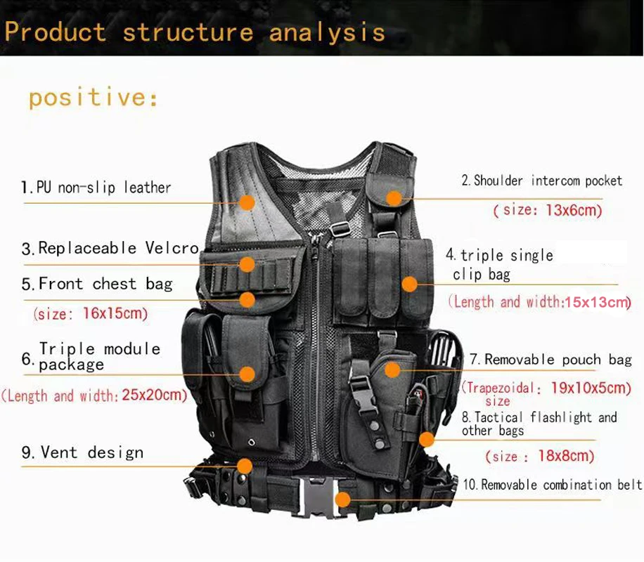 Adjustable Molle Tactical Vest - огляд і ціна Hunting Outdoor Game