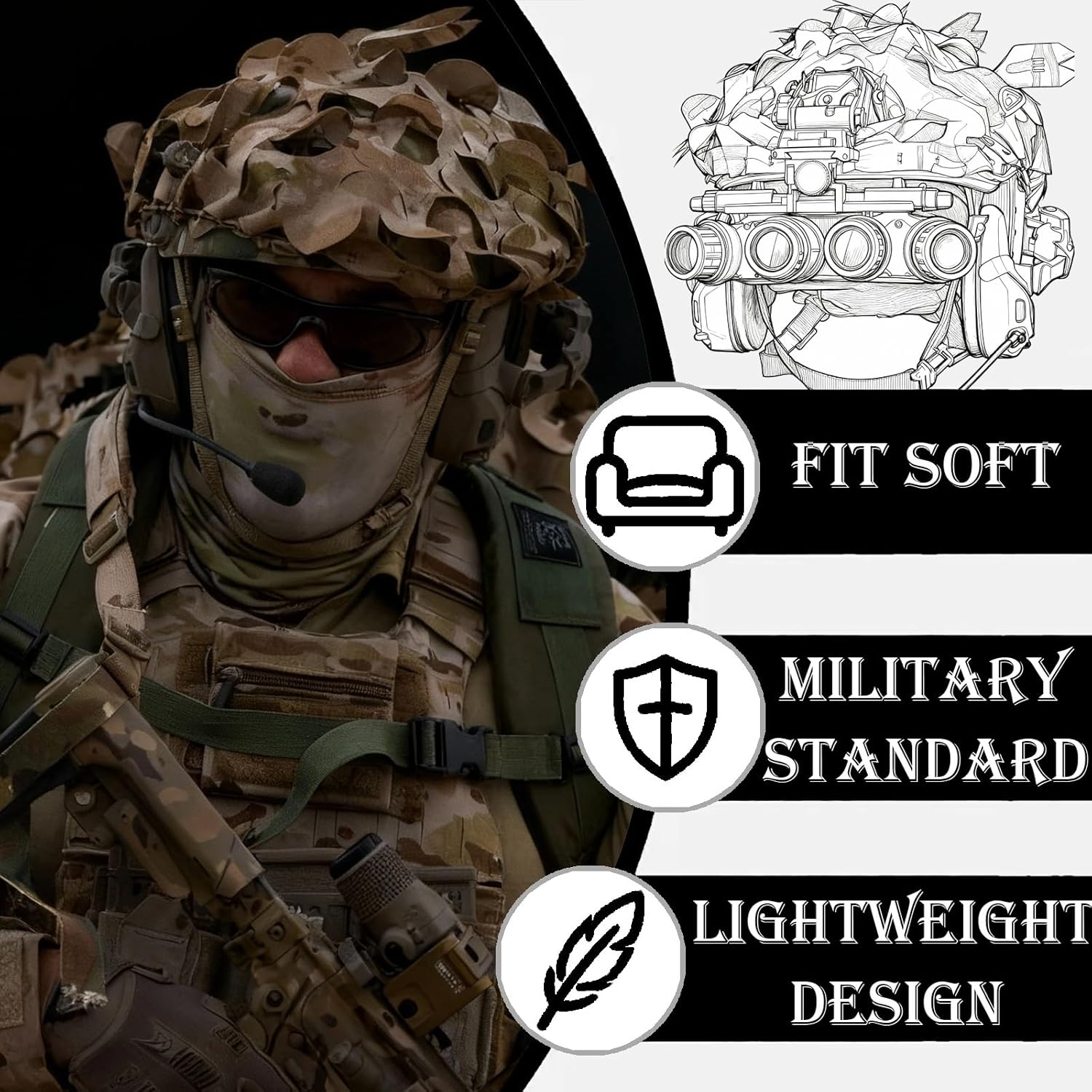 Fast Airsoft Helmet Set with T - огляд і ціна Hunting Outdoor Game