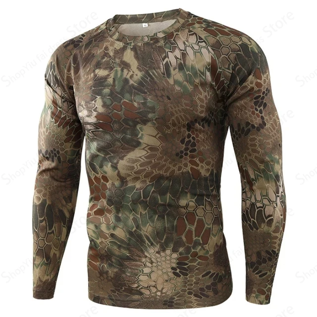 Mens Camo Long Sleeve T Shirt  - огляд і ціна Outdoor Hunting Prints